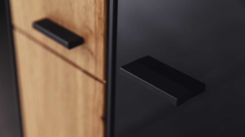 Vitrine Mca furniture aus Holz in Holzfarben Wohnprogramm Arezzo - Vitrine Wildeiche & Anthrazit - eine Tür, Breite ca. 52 cm