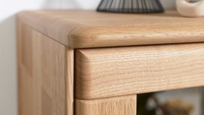 Wohnwand Interliving aus Holz in Holzfarben Interliving Wohnzimmer Serie 2028 - Wohnwand Wildeiche - vierteilig, Länge ca. 335 cm