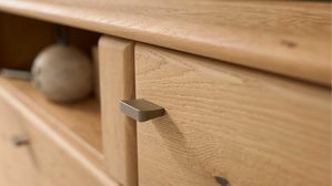 Lowboard Interliving aus Holz in Holzfarben Interliving Wohnzimmer Serie 2028 - Lowboard Wildeiche - zwei Türen, zwei Schubladen, Breite ca. 162 cm