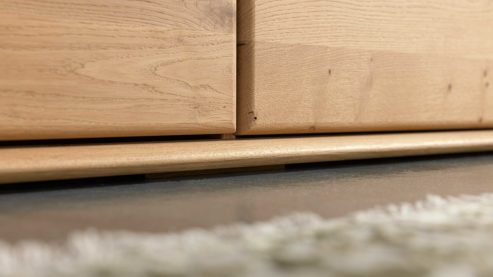 Lowboard Interliving aus Holz in Holzfarben Interliving Wohnzimmer Serie 2028 - Lowboard Wildeiche - zwei Türen, zwei Schubladen, Breite ca. 162 cm