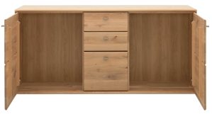 Sideboard Interliving aus Holz in Holzfarben Interliving Wohnzimmer Serie 2028 - Sideboard 2650 Wildeiche - drei Türen, drei Schubladen, Breite ca. 162 cm