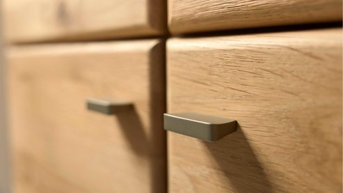 Sideboard Interliving aus Holz in Holzfarben Interliving Wohnzimmer Serie 2028 - Sideboard 2841 Wildeiche - drei Türen, drei Schubladen, Breite ca. 182 cm