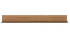 Wandregal Interliving aus Glas in Holzfarben Interliving Wohnzimmer Serie 2028 - Wandregal Wildeiche & Glas - Länge ca. 142 cm