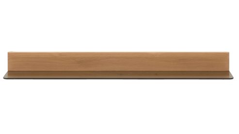 Wandregal Interliving aus Glas in Holzfarben Interliving Wohnzimmer Serie 2028 - Wandregal Wildeiche & Glas - Länge ca. 142 cm
