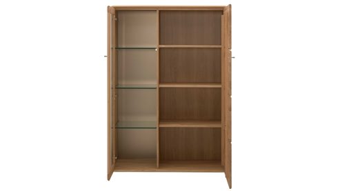Highboard Interliving aus Holz in Holzfarben Interliving Wohnzimmer Serie 2028 - Highboard 4073 Wildeiche - zwei Türen, Breite ca. 102 cm