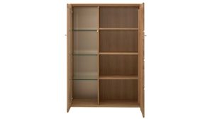 Highboard Interliving aus Holz in Holzfarben Interliving Wohnzimmer Serie 2028 - Highboard Wildeiche - zwei Türen, Breite ca. 102 cm