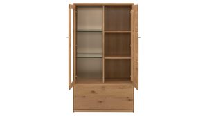 Highboard Interliving aus Holz in Holzfarben Interliving Wohnzimmer Serie 2028 - Highboard Wildeiche - zwei Türen, zwei Schubladen, Breite ca. 82 cm