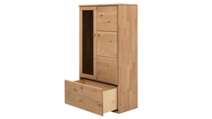 Highboard Interliving aus Holz in Holzfarben Interliving Wohnzimmer Serie 2028 - Highboard 4843 Wildeiche - zwei Türen, zwei Schubladen, Breite ca. 82 cm
