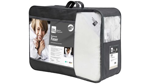 Bettdecke Interliving aus Stoff in Weiß Interliving Betten-Set Serie 9210 - Faserkissen und -decke Fasern, zweiteilig - ca. 135 x 200 cm