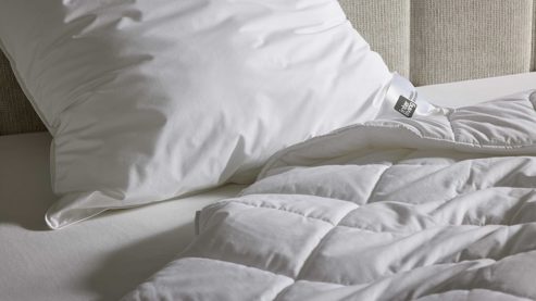 Bettdecke Interliving aus Stoff in Weiß Interliving Betten-Set Serie 9210 - Faserkissen und -decke Fasern, zweiteilig - ca. 135 x 200 cm