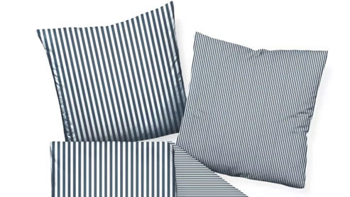 Bettwäsche-Set Janine® aus Naturfaser in Blau Janine® Bettwäsche-Set Atlantik - ca. 155 x 220 cm