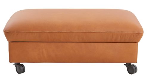 Funktionshocker comfortmaster besser sitzen, liegen, leben aus Leder in Hellbraun Comfortmaster Spektra 1480 - Funktionshocker mit Rollen honigfarbenes LongLife-Leder Rustika LG 24 – ca. 113 x 70 cm