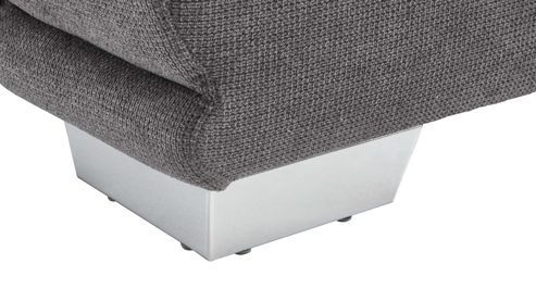 Ecksofa KAWOO aus Stoff in Anthrazit KAWOO Serie 7587 - Ecksofa bzw. Polstermöbel anthrazitfarbene Chenille XBO 9 – Stellfläche ca. 207 x 301 cm