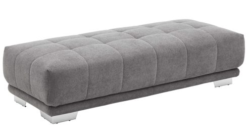 Polsterhocker KAWOO aus Stoff in Anthrazit KAWOO Serie 7587 - Polsterhocker als Sitzmöbel anthrazitfarbene Chenille XBO9 – ca. 168 x 72 cm