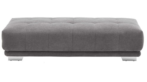 Polsterhocker KAWOO aus Stoff in Anthrazit KAWOO Serie 7587 - Polsterhocker als Sitzmöbel anthrazitfarbene Chenille XBO9 – ca. 168 x 72 cm