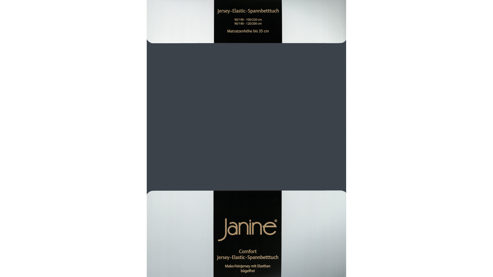 Spannbettlaken Janine® aus Stoff in Dunkelgrau Janine® Spannbettlaken Titan - ca. 200 x 200 cm