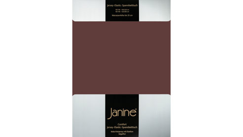 Spannbettlaken Janine® aus Stoff in Dunkelbraun Janine® Spannbettlaken Dunkelbraun - ca. 100 x 200 cm