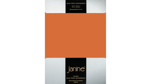 Spannbettlaken Janine® aus Stoff in Orange Janine® Spannbettlaken Rost-Orange - ca. 200 x 200 cm