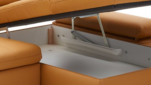 Funktion KAWOO aus Holz in Weiß KAWOO Serie Santa Lucia - Stauraum-Bettkasten aufklappbar