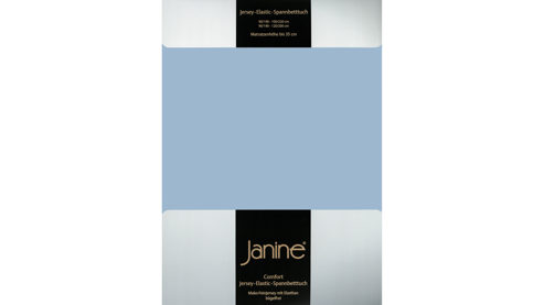 Spannbettlaken Janine® aus Stoff in Mittelblau Janine® Spannbettlaken Perlblau - ca. 200 x 200 cm