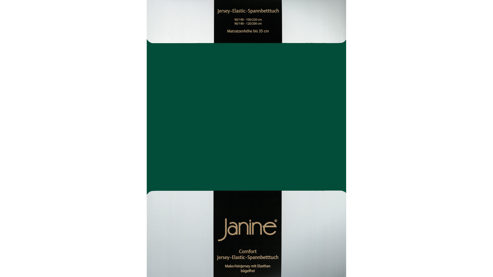 Spannbettlaken Janine® aus Stoff in Dunkelgrün Janine® Spannbettlaken Waldgrün - ca. 150 x 200 cm