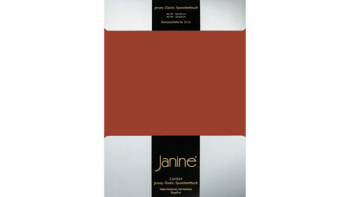 Spannbettlaken Janine® aus Stoff in Rost Janine® Spannbettlaken Tabasco - ca. 100 x 200 cm