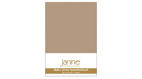 Spannbettlaken Janine® aus Stoff in Braun Janine® Spannbettlaken Nougat - ca. 150 x 200 cm