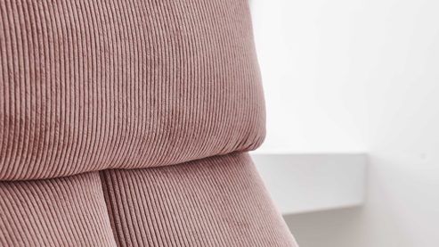 Drehsessel Megapol aus Stoff in Rosa Drehsessel VS-MP1159 rosé Feincord & schwarzer Sternfuß