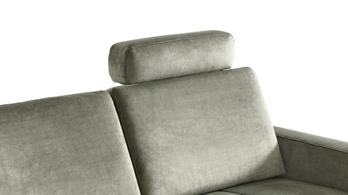 Kopfstütze Megapol aus Stoff in Grün Polsterserie VS-MP1154 - Kopfstütze olivfarbener Mikrovelours Isa - ca. 63 x 16 x 14 cm