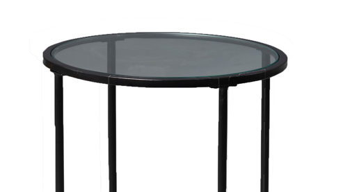 Beistelltisch M2 kollektion aus Glas Holz in Holzfarben Beistelltisch Jason 1 Mangoholz & Schwarz - Durchmesser ca. 44 cm