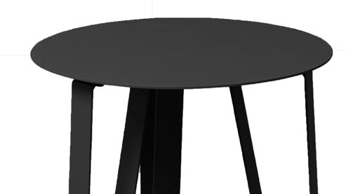 Couchtisch M2 kollektion aus Metall in Schwarz Couchtisch Emil 1 Schwarz - ca. 40 x 50 cm