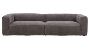 Bigsofa Gutmann factory® aus Stoff in Anthrazit Lounge-Polstermöbel Aversa - Megasofa XL anthrazitfarbener Bezug 818.77 & beiger Bezug 818.15 - Länge ca. 280 cm