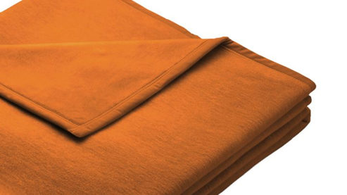 Wohndecke Biederlack® aus Mischgewebe in Orange Biederlack® Wohndecke Cotton Home curryfarbenes Mischgewebe - ca. 150 x 200 cm