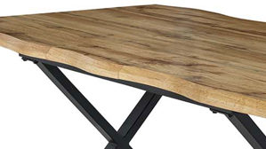 Auszugtisch Pro.com aus Holz in Holzfarben Auszugtisch Martin Wildeiche & Schwarz - ca. 140-180 x 90 cm