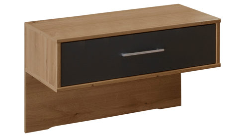 Nachtkommoden-Set PARTNERRING COLLECTION aus Holz in Dunkelgrau PARTNERRING COLLECTION Schlafzimmerprogramm Pasadena – Nachtkonsolen-Set Bianco Eiche & Graphit - zweiteilig