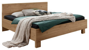 Bettgestell PARTNERRING COLLECTION aus Holz in Holzfarben PARTNERRING COLLECTION Schlafzimmerprogramm Pasadena – Bettgestell Bianco Eiche - Liegefläche ca. 180 x 200 cm