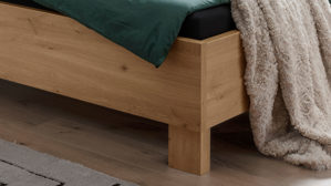 Bettgestell PARTNERRING COLLECTION aus Holz in Holzfarben PARTNERRING COLLECTION Schlafzimmerprogramm Pasadena – Bettgestell Bianco Eiche - Liegefläche ca. 180 x 200 cm