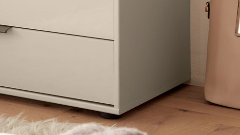 Schubladenkommode PARTNERRING COLLECTION aus Holz in Beige PARTNERRING COLLECTION Schlafzimmerprogramm Verona - Schubladenkommode Champagner & Eiche - fünf Schubladen, Breite ca. 80 cm