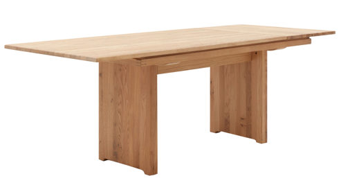 Auszugtisch Decker aus Holz in Holzfarben DECKER Massivholztisch bzw. Ausziehtisch  Volterra Plus biancofarbene Wildeiche – ca. 180-240 x 90 cm