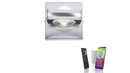 Wandleuchte Paul neuhaus aus Metall in Metallfarben Paul Neuhaus Wandleuchte Q®-FISHEYE Stahl & Glas – Breite ca. 11 cm