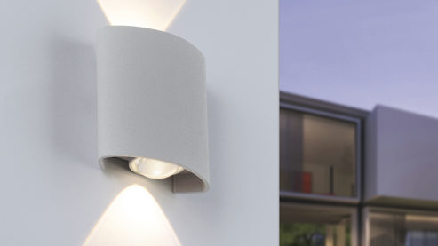 Wandleuchte Paul neuhaus aus Metall in Metallfarben Paul Neuhaus Außen-Wandleuchte Carlo silberfarbener Aluguss – ca. 8 x 8 cm