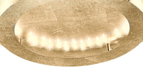 Deckenleuchte Paul neuhaus aus Metall in Metallfarben Paul Neuhaus LED-Deckenleuchte Nevis goldfarbenes, gehämmertes Metall – Durchmesser ca. 50 cm