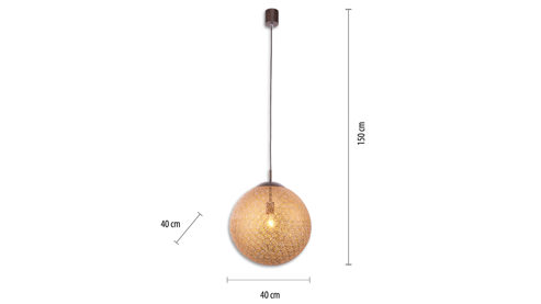 Pendelleuchte Paul neuhaus aus Metall in Metallfarben Paul Neuhaus Greta - Hängelampe rost- & goldfarbener Stahl – Durchmesser ca. 40 cm
