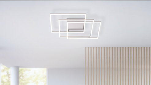 Deckenleuchte Paul neuhaus aus Metall in Metallfarben Paul Neuhaus Q®-INIGO - Deckenlampe Stahl & Acryl – Länge ca. 60 cm