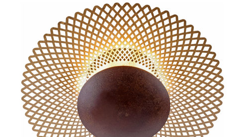 Deckenleuchte Paul neuhaus aus Metall in Metallfarben Paul Neuhaus LED-Deckenleuchte Nevis rost- & goldfarbenes Metall – Durchmesser ca. 45 cm