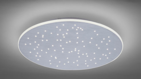 Deckenleuchte Paul neuhaus aus Metall in Metallfarben Paul Neuhaus Deckenlampe Q®-NIGHTSKY Aluminium & Kunststoff – Durchmesser ca. 48 cm