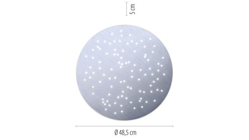 Deckenleuchte Paul neuhaus aus Metall in Metallfarben Paul Neuhaus Deckenlampe Q®-NIGHTSKY Aluminium & Kunststoff – Durchmesser ca. 48 cm