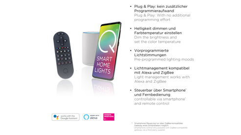 Tischleuchte Paul neuhaus aus Metall in Metallfarben Paul Neuhaus Q®-NEVIO - Tischlampe Stahl & weißes Acrylglas – Höhe ca. 43 cm