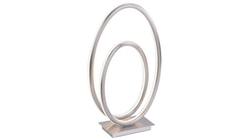 Tischleuchte Paul neuhaus aus Metall in Metallfarben Paul Neuhaus Q®-NEVIO - Tischlampe Stahl & weißes Acrylglas – Höhe ca. 43 cm