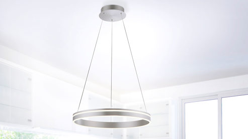 Pendelleuchte Paul neuhaus aus Metall in Metallfarben Paul Neuhaus Q®-VITO - Hängelampe Edelstahl – Durchmesser ca. 59 cm